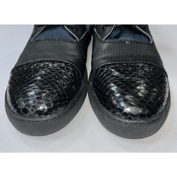 Gram Men’s Triple Textured High Top Sneaker Worn 1X Navy/Black Size 9.5 (43) - Picture 7 of 11